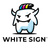 White sign